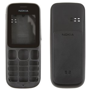 Корпус для Nokia 101, High Copy, чорний, передня і задня панель