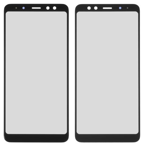 Скло корпуса для Samsung A530F Galaxy A8 2018 , A530F DS Galaxy A8 2018 , чорне