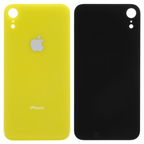 Задняя панель корпуса для iPhone XR, желтая, нужно снять стекло камеры, small hole
