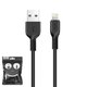 USB кабель Hoco X13, USB тип-A, Lightning, 100 см, 2,4 А, чорний, #6957531061144
