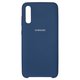 Чехол для Samsung A705 Galaxy A70, черный, синий, Original Soft Case, силикон, dark blue (08)