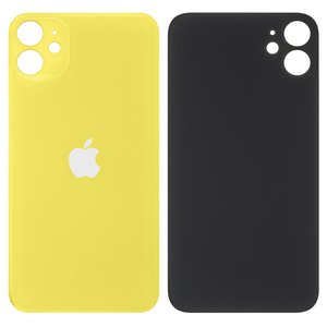 Задняя панель корпуса для iPhone 11, желтая, не нужно снимать стекло камеры, Copy, big hole