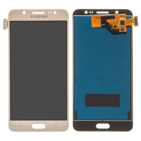 Дисплей для Samsung J510 Galaxy J5 2016 , золотистый, с регулировкой яркости, без рамки, Сopy, TFT 