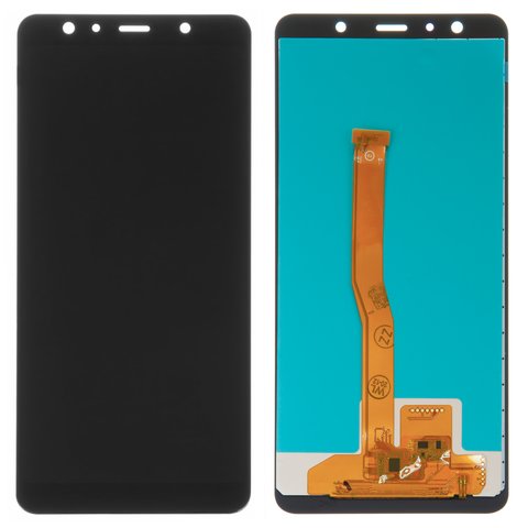 Дисплей для Samsung A750 Galaxy A7 2018 , черный, с регулировкой яркости, без рамки, Сopy, TFT 