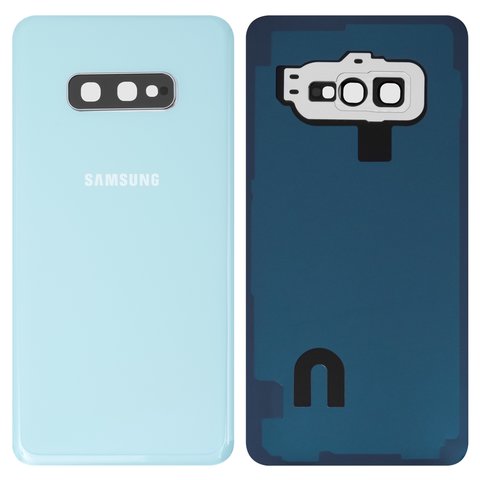 Задня панель корпуса для Samsung G970 Galaxy S10e; Samsung, біла, із склом камери
