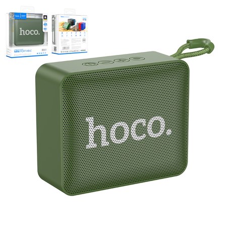 Портативная беспроводная колонка Hoco BS51, зеленая, bluetooth 5.2, 5W*1, #6931474780775