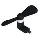 Вентилятор Mini, чорний, мобільний, micro-USB тип-B