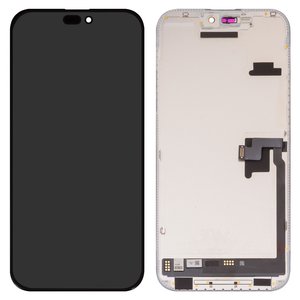 Дисплей Wextom для iPhone 16 Pro Max, черный, с рамкой, High Copy, без ошибки, OLED  soft, Diagnosable, 120Hz