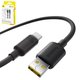 USB кабель Baseus Foamed Silicone, USB тип-C, USB тип-A, 100 см, 100 Вт, чорний, #E0426800
