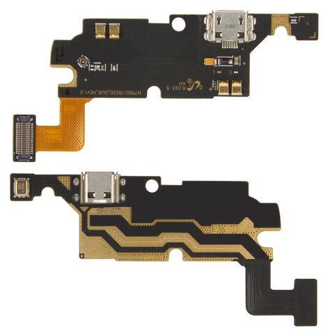 Шлейф для Samsung I9220 Galaxy Note, N7000 Note, микрофона, коннектора зарядки, с компонентами
