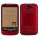 Carcasa puede usarse con HTC A3333 Wildfire, rojo