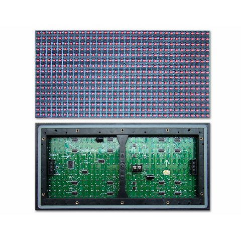 Módulo LED publicitario P10 Red 320 × 160 mm, 32 × 16 dots, IP65, 2000 nt 