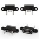 Charge Connector compatible with Xiaomi Mi 4, (6 pin, black, micro USB type-B)