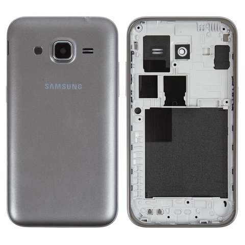 Carcasa puede usarse con Samsung G360H DS Galaxy Core Prime, G360M DS Galaxy Core Prime 4G LTE, High Copy, plateado, dual SIM