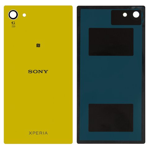 Panel trasero de carcasa puede usarse con Sony E5803 Xperia Z5 Compact Mini, E5823 Xperia Z5 Compact, amarillo