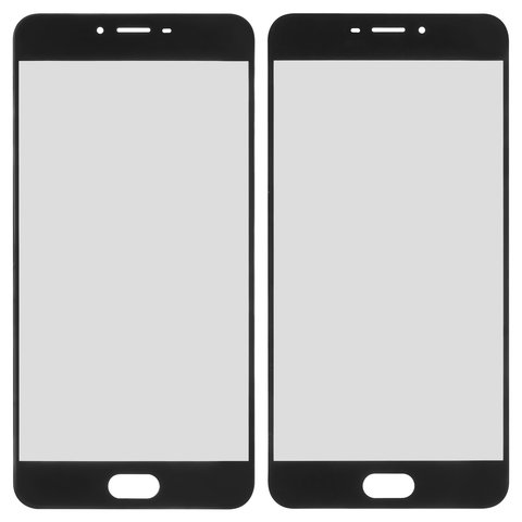 Housing Glass compatible with Meizu M3x, black 