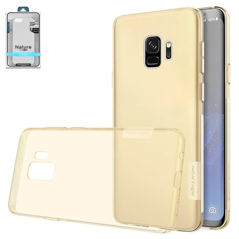 Case Nillkin Nature TPU Case compatible with Samsung G960 Galaxy S9, brown, Ultra Slim, transparent, silicone  #6902048153837