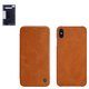 Funda Nillkin Qin leather case puede usarse con iPhone XS Max, marrón, libro, plástico, cuero PU, #6902048163386