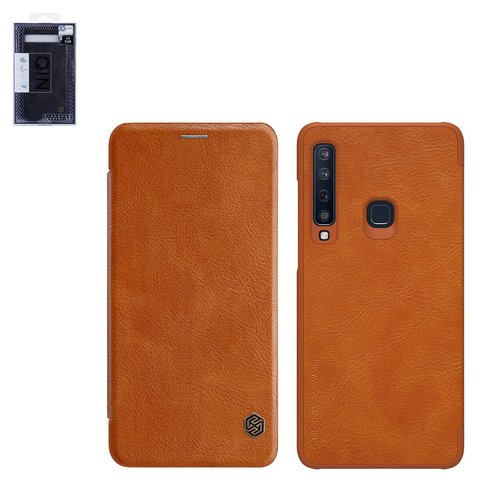 Case Nillkin Qin leather case compatible with Samsung A920F DS Galaxy A9 2018 , brown, flip, PU leather, plastic  #6902048168862