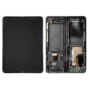 Pantalla LCD puede usarse con Samsung F900F Galaxy Fold, negro, con marco, Original, empaque industrial, #GH82 20132B