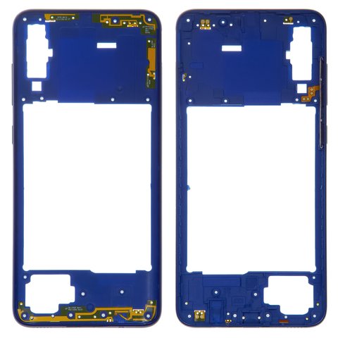 Housing Middle Part compatible with Samsung A705 Galaxy A70, dark blue 