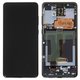 LCD compatible with Samsung G985 Galaxy S20 Plus, G986 Galaxy S20 Plus 5G, (black, with frame, Original, service pack, original glass, cosmic black) #GH82-22134A/GH82-22145A