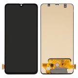 LCD compatible with Samsung A705 Galaxy A70, (black, without frame, High Copy, original LCD size, (OLED))