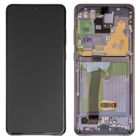 Pantalla LCD puede usarse con Samsung G988 Galaxy S20 Ultra, gris, con marco, Original PRC , cosmic grey