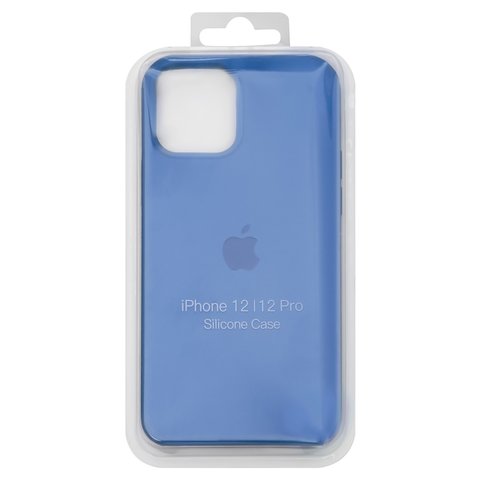 Case compatible with Apple iPhone 12, iPhone 12 Pro, dark blue, Original Soft Case, silicone, royal blue 03  