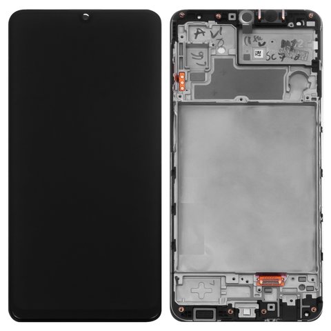 LCD compatible with Samsung M325 Galaxy M32, black, with frame, Original PRC  