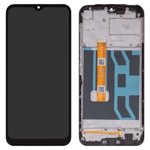 Дисплей для Realme C25, C25s, черный, с рамкой, High Copy, RMX3193, RMX3191, RMX3195, RMX3197, FPC HT065H113 A1