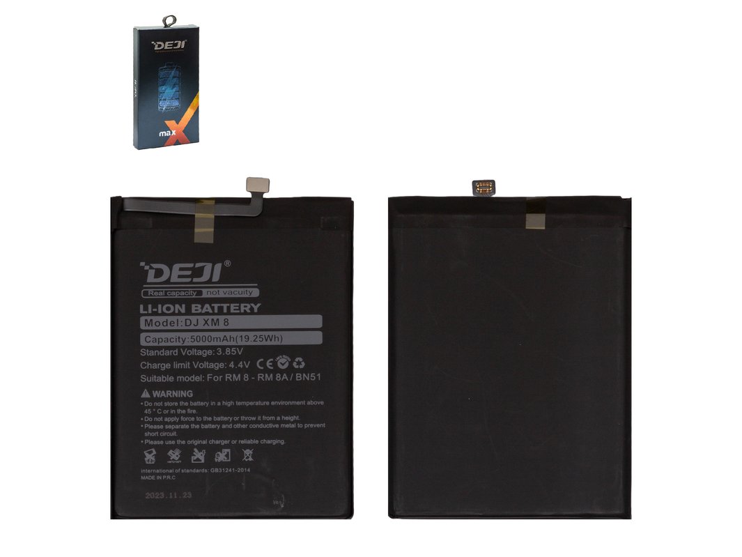 Аккумулятор Deji BN51 для Xiaomi Redmi 8, Redmi 8A, Li-ion, 3,85 B, 5000  мАч - All Spares