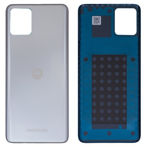 Housing Back Cover compatible with Motorola Moto G32, silver, satin silver 