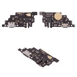 Flat Cable compatible with ZTE Blade V30, (headphone connector, charge connector, with microphone, with components, High Copy, charging board)
