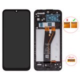 LCD compatible with Samsung A146B Galaxy A14 5G, (black, with frame, High Copy, 48 pin, SM-A146B A14 5G V04)