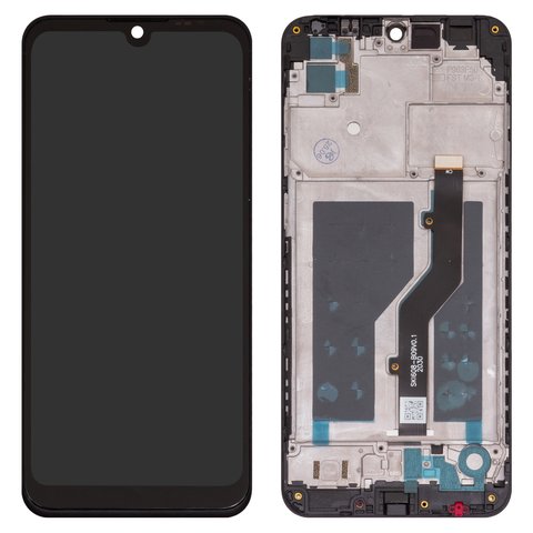Дисплей для ZTE Blade A5 2020 , черный, с рамкой, High Copy, SKI608 B09 V0.1