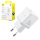 Сетевое зарядное устройство Baseus Palm, 30 Вт, Fast Charge, белый, 1 порт, #P10111605213-00