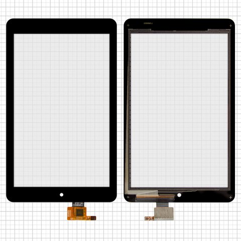 Touchscreen compatible with Dell Venue 8, black 