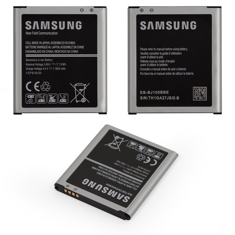 Battery EB BJ100BBE compatible with Samsung J100H DS Galaxy J1, Li ion, 3.8 V, 1850 mAh, Original PRC  