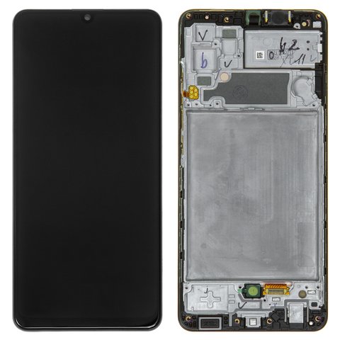 LCD compatible with Samsung A325 Galaxy A32, black, with frame, Original PRC  