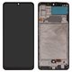 LCD compatible with Samsung A325 Galaxy A32, (black, with frame, High Copy, original LCD size, (OLED 6,4"))