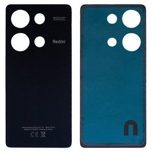 Housing Back Cover compatible with Xiaomi Redmi Note 13 Pro 4G, black, midnight black 