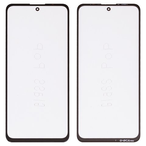 Housing Glass G+OCA PRO compatible with Xiaomi Poco M4 Pro 5G, with OCA film, black 