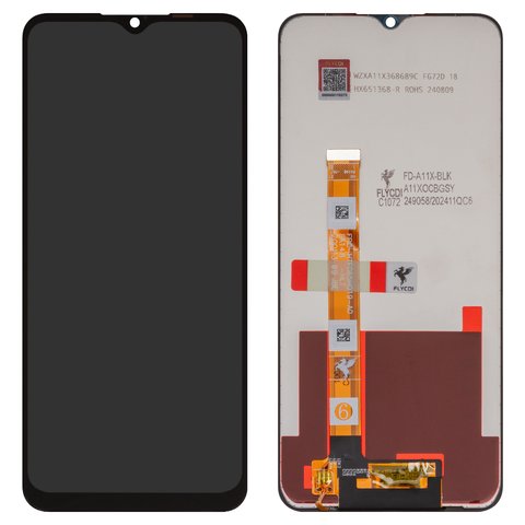LCD FLYCDI compatible with Realme 5i, 5s, 6i; Oppo A31, A5 2020 , A8, A9 2020 , black, without frame, CPH1931, CPH1959, CPH1933, CPH1935, CPH1943, CPH1937, CPH1939, CPH1941, CPH2015, FPC HTF065H019 A0 