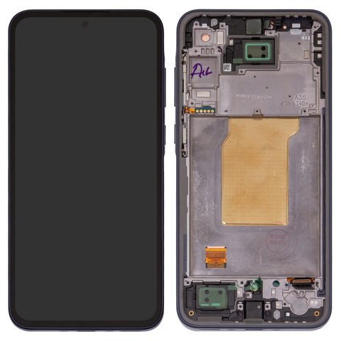 LCD compatible with Samsung A356 Galaxy A35 5G, M356 Galaxy M35, black, with frame, Original PRC