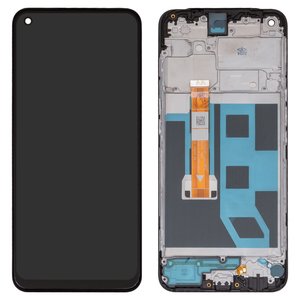 Pantalla LCD puede usarse con Oppo A53 4G, negro, con marco, Original PRC , CPH2127, CPH2131, BV065WBM L03 MB02, P6516I3F3 FPCA R0.0