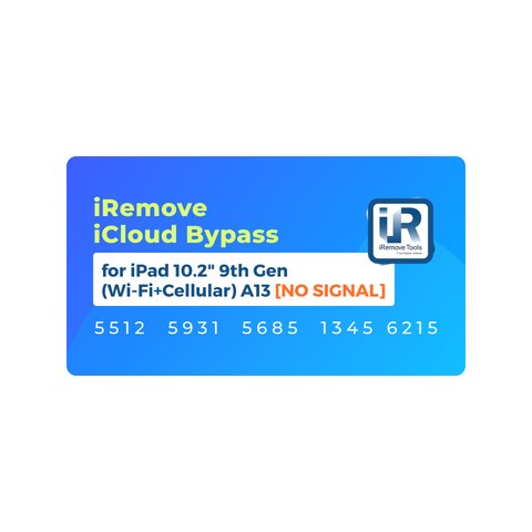 iRemove iCloud Bypass para iPad 10.2 inch 9th Gen Wi Fi+Cellular  A13 [NO SIGNAL]