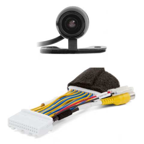 Cámara de visión trasera para Scion con juego de cables y cable de conexión de 28 pines