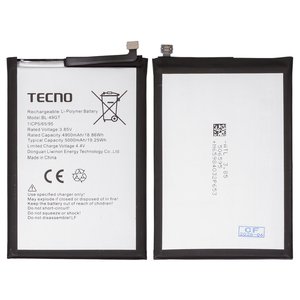 Batería BL 49GT puede usarse con Tecno Camon 17, Camon 17P, Spark 9 Pro, Li Polymer, 3.7 V, 5000 mAh, Original PRC 