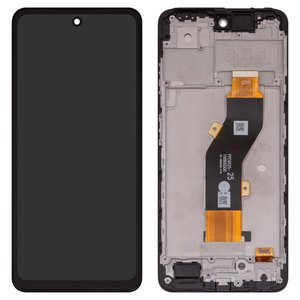 Pantalla LCD puede usarse con Tecno Spark 20 KJ5 , negro, con marco, High Copy, FPC6525 FPC6615